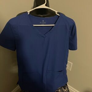 Blue scrub top